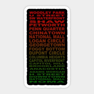 DC Neighborhoods Sticker